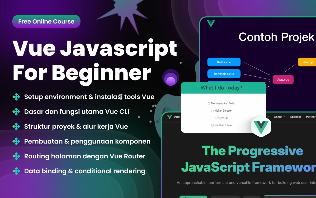 Kelas Vue JavaScript Framework di BuildWithAngga